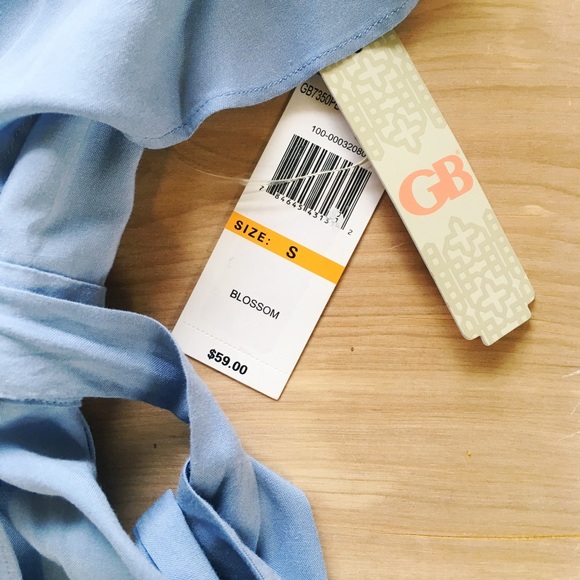 Gianni Bini Pale Blue Wrap Dress - Picture 7 of 8